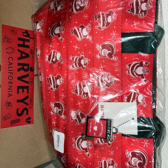 Harvey's Holly Jolly Santa Mini Streamline Tote With Sticker - Picture 6 of 7